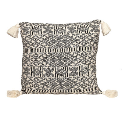 Toby Transitional Beige And Cream Throw Pillow