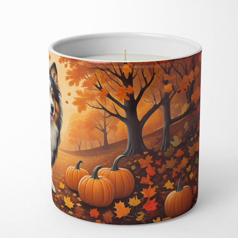 Bougie parfumée Pumpkin Spice avec support en céramique