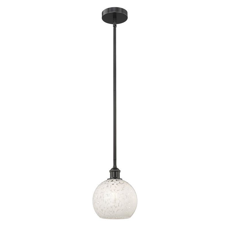 Luminaire suspendu 1 lumière Ivana, H 10 po x l 8 po x P 8 po, Noir mat