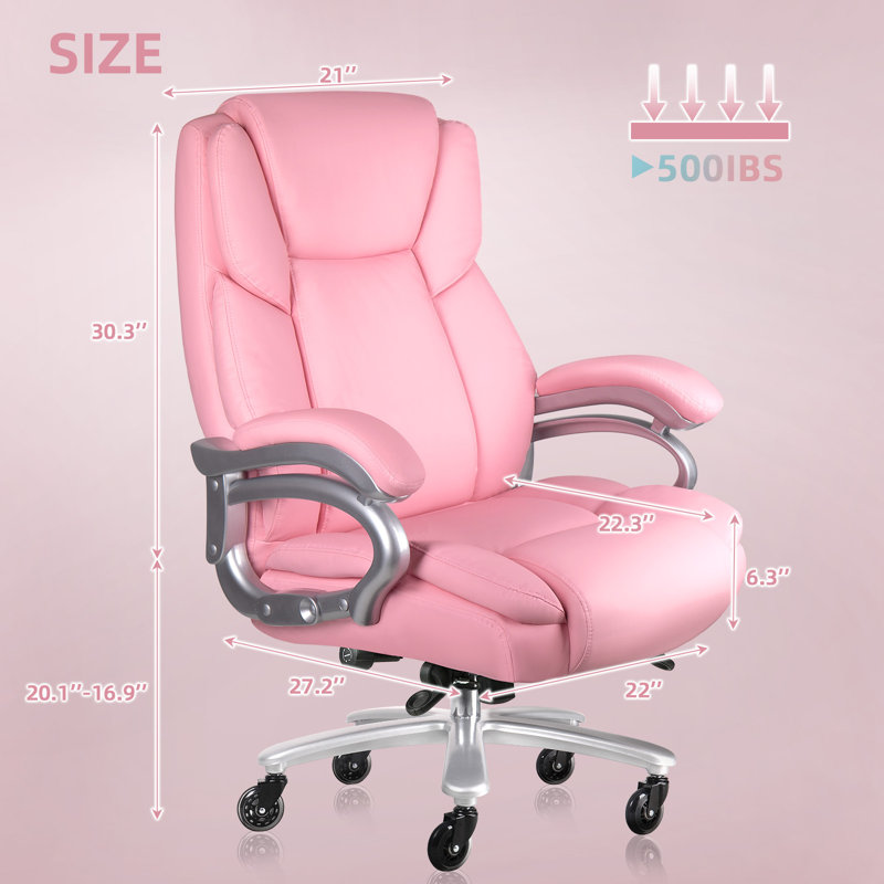 Fauteuil de bureau Carter, Rose