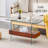 Rectangular Floating Double-Layer Coffee Table-92554552
