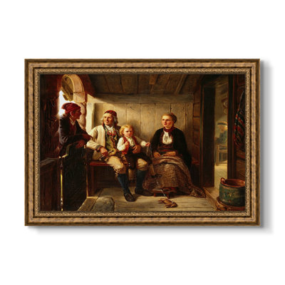 Neighbors (Naboer), 1855-Adolph Tidemand-Custom Framed Canvas