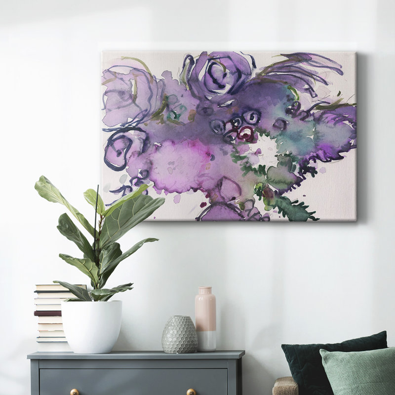 Toile tendue lavande florale Splendor II-Gallery, H 40 po x l 60 po