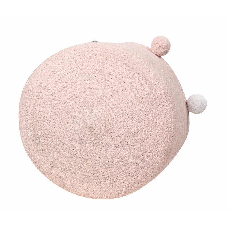 Bubbly Fabric Decorative Basket, Pink