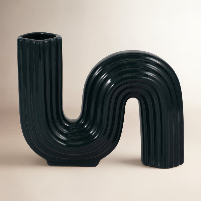 Elysia Table Vase, Dark Green