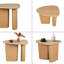Table d'appoint de table fuselée (bois naturel)