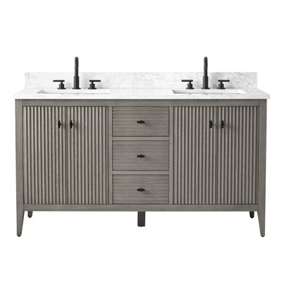 60" Double Bathroom Vanity Set
