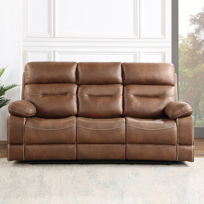 Amarria Pillow Top Arm Reclining Sofa, Brown