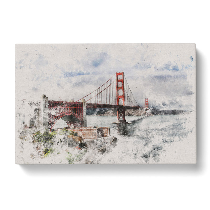 Golden Gate Bridge Vol.5 - Wrapped Canvas, 35cm H x 50cm W x 3cm D