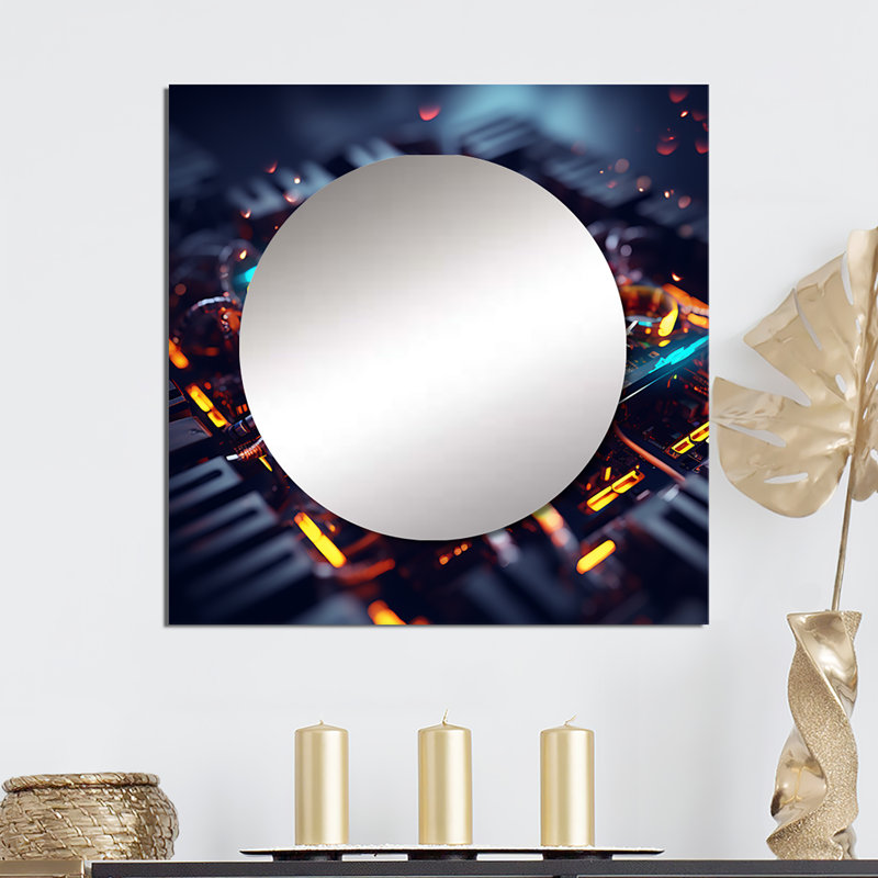 Miroir carré Rabindra - Autre fantaisie et science-fiction, 23 po x 23 po