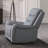 Gray Transitional Manual Recliner with Scroll Arms for Living Room