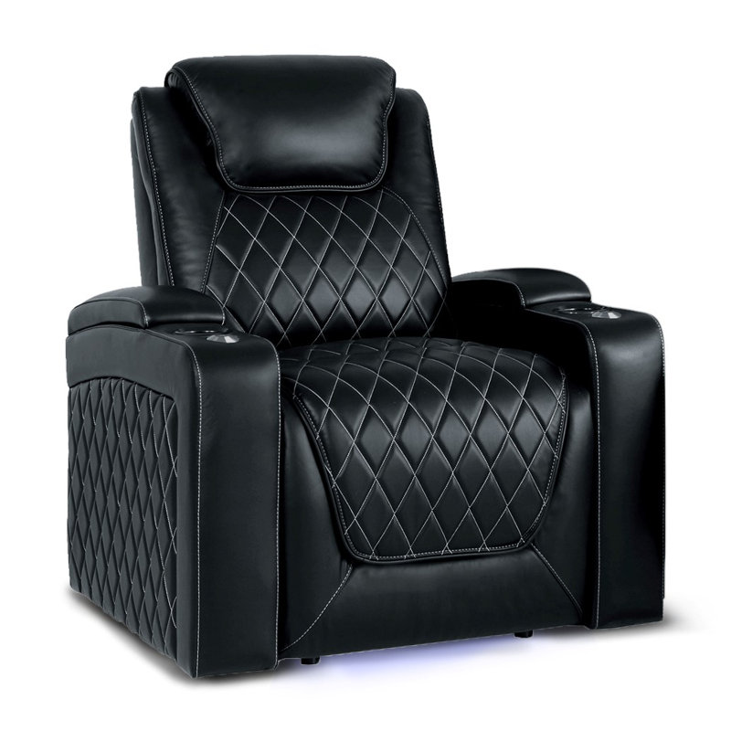 Fauteuil inclinable standard en cuir véritable à dégagement zéro de 37,75 po Layiah