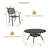 Stylish 6 - Person Round Cast Aluminum Outdoor Dining Set