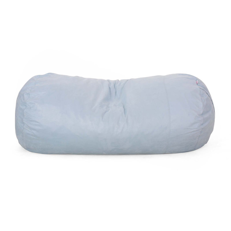 Comfortable Suede Bean Bag for Relaxation and Stylish Décor, Seafoam Microfiber, 34" H x 84" W x 48" D