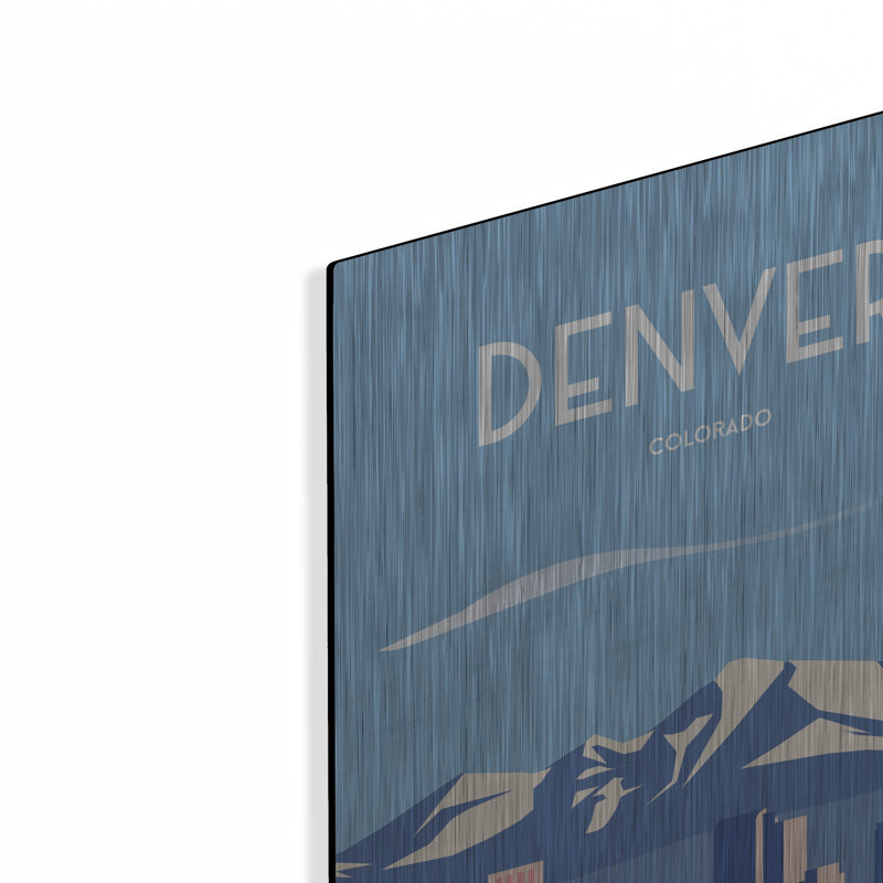 Art mural en métal luxueux «Denver» par Arctic Frame, 16 po x 24 po
