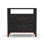Table de chevet 2 tiroirs en bois massif noir