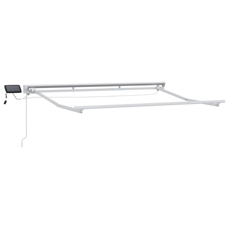 VidaXL Polyester Cover Retractable Patio Awning, 300cm W x 200cm D, White