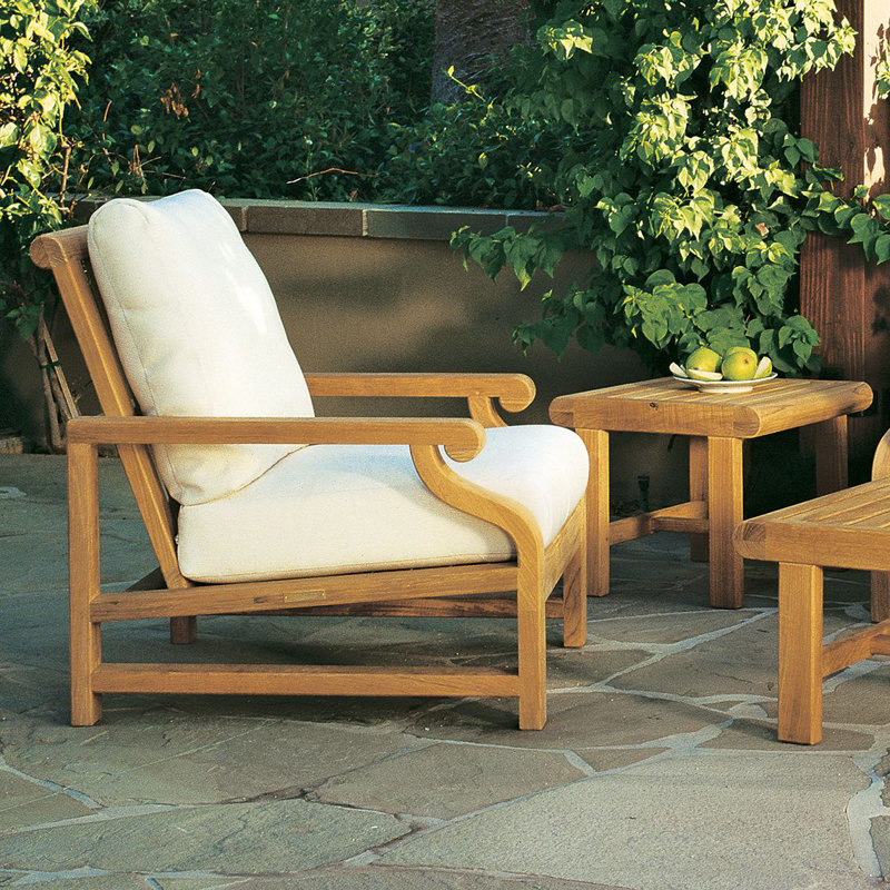 Nantucket Outdoor Teak Lounge Chair, Ash