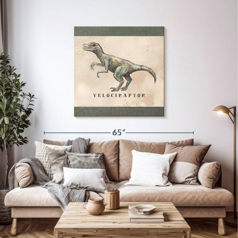 Dinosaur Invasion Velociraptor, 39" H x 39" W