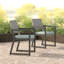 8 Piece Sunbrella Outdoor Patio Dining Chairs - Navy-497285586-497285587
