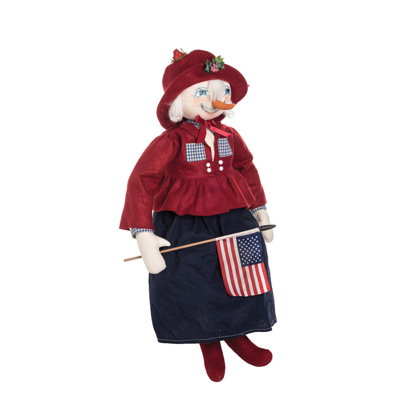 Pennie Snow Girl Joe Spencer Gathered Traditions Christmas Art Doll Figure