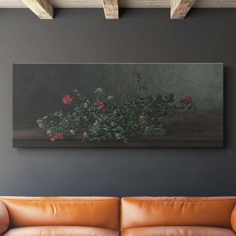 Botanical Series-CDXCI- Toile tendue avec châssis - Prêt à accrocher, H 16 po x l 40 po