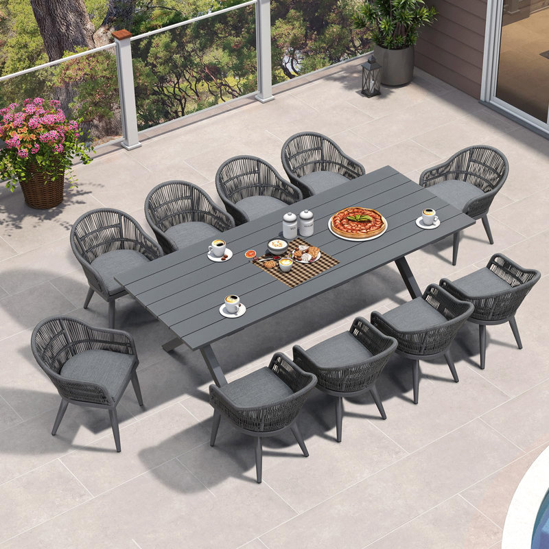 Ensemble repas rectangulaire pour l'extérieur, 10