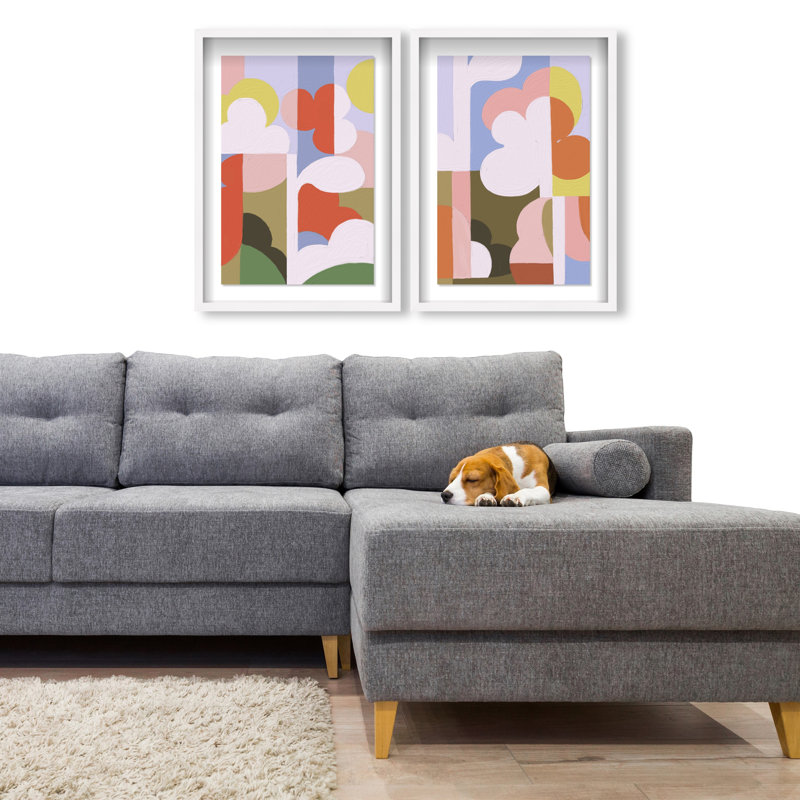 Cloudy Pop Set Set by Oliver Gal, 17.5"H x 25.5"W, White Shadowbox