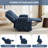 Power Lift Recliner Chair with Massage & Heat, Dual Motor Oversized, Steel Frame & Soft Fabric, 350lb Capacity-1999920373