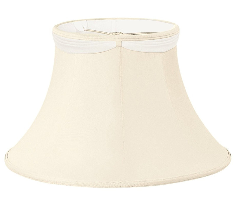 Silk Bell Lamp Shade, Eggshell, 10.5" H x 16" W x 16" D