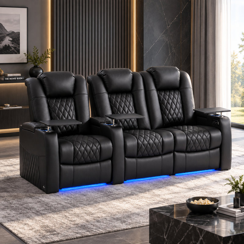 Fauteuil de cinéma inclinable Power Zero Gravity, Noir, noir, noir, noir