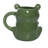 Ceramic Frog Shape Coffee Mug, Green, Ceramic, Table, Kitchen, Spring, Drinkware