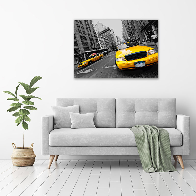 Taxis New York - No Frame Print on Canvas