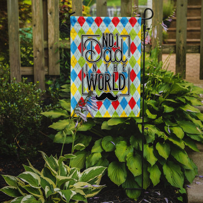 Sarko Double Sided 15'' H x 11'' W Polyester Father's Day Garden Flag