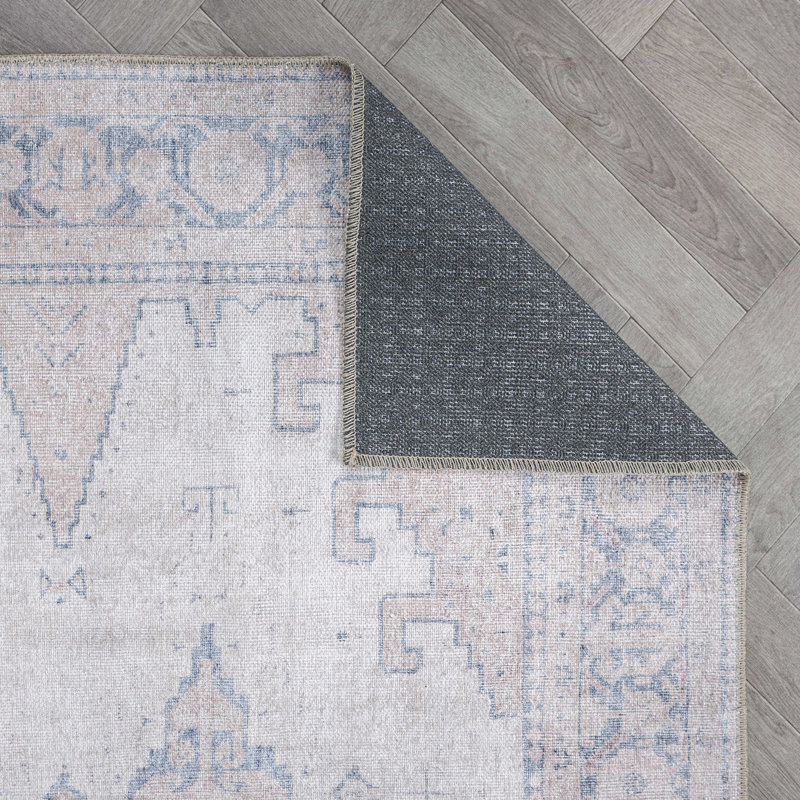 Tapis beige antidérapant Labarbera, Rectangle 9 pi x 12 pi