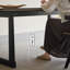 Bureau rectangulaire pratique en bois massif noir-129852959