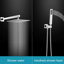 Robinet de douche en nickel avec système de douche à eau de pluie carré de luxe de 12 pouces, avec 2 fonctions complètes, pluie à pression équilibrée murale-59018316