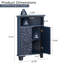 Armoire de rangement à double porte avec tablettes réglables-1279082208