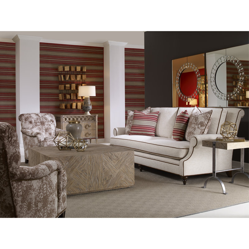 Sagamore Sofa, American Walnut, Kinsley Sky Viscose