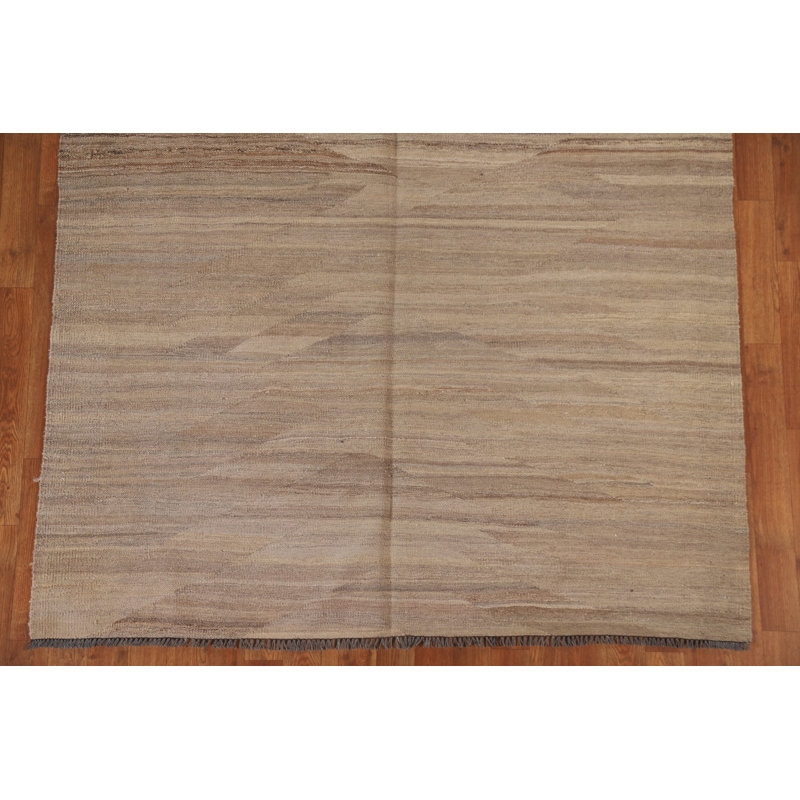 Tapis rayé kilim contemporain 5 x 7