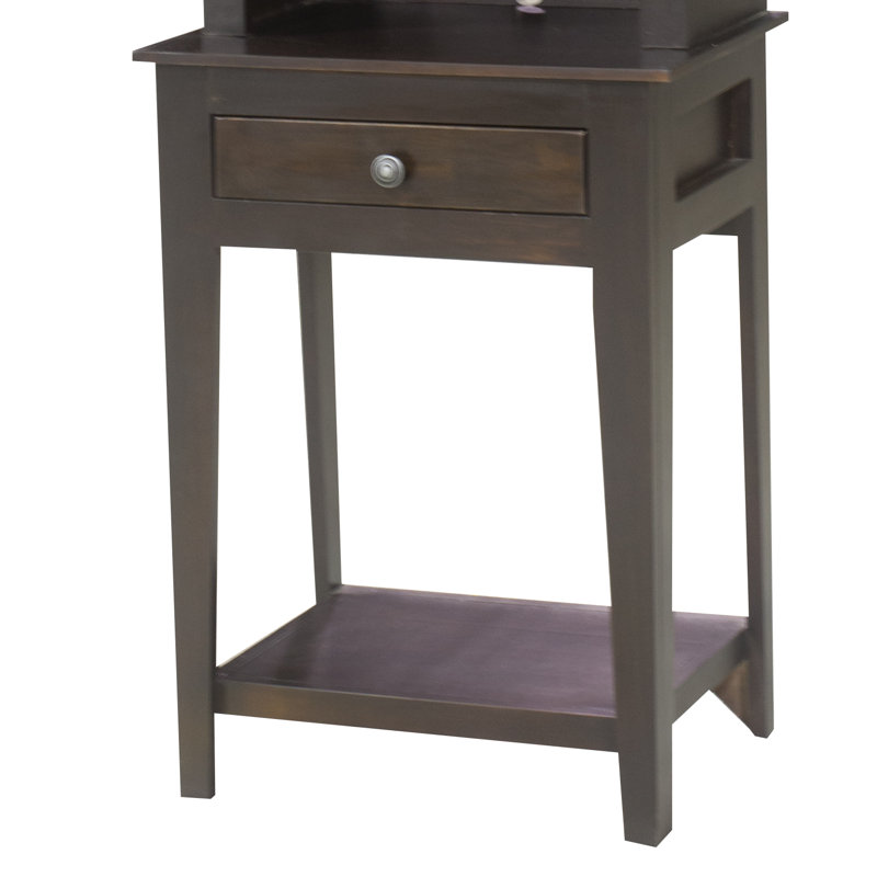 End Table with Storage, Morning Fog