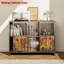 Buffet en bois brun rustique avec 2 portes coulissantes l 44 po Mera-669979409