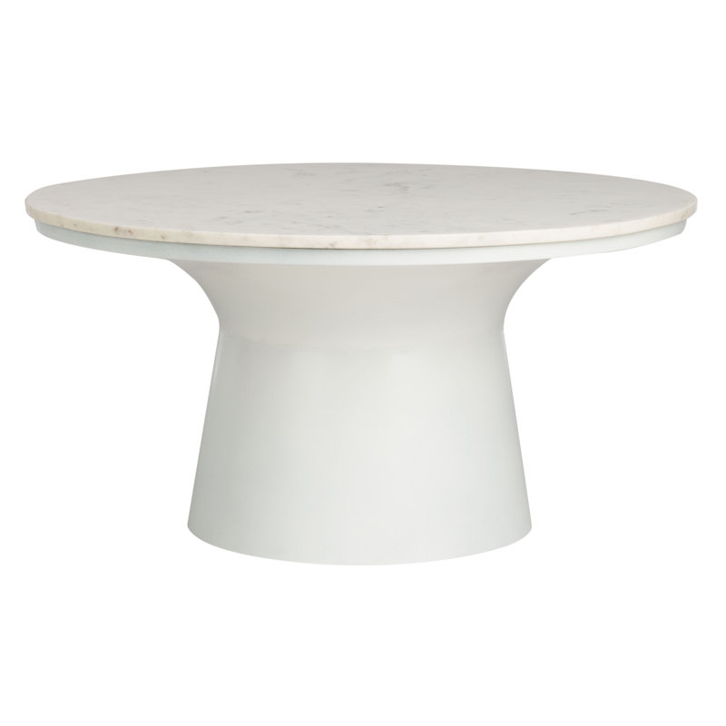Kelliher Pedestal Coffee Table, White