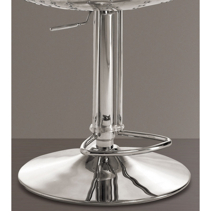 Tabouret de bar réglable Brancaster en brun rétro et aluminium