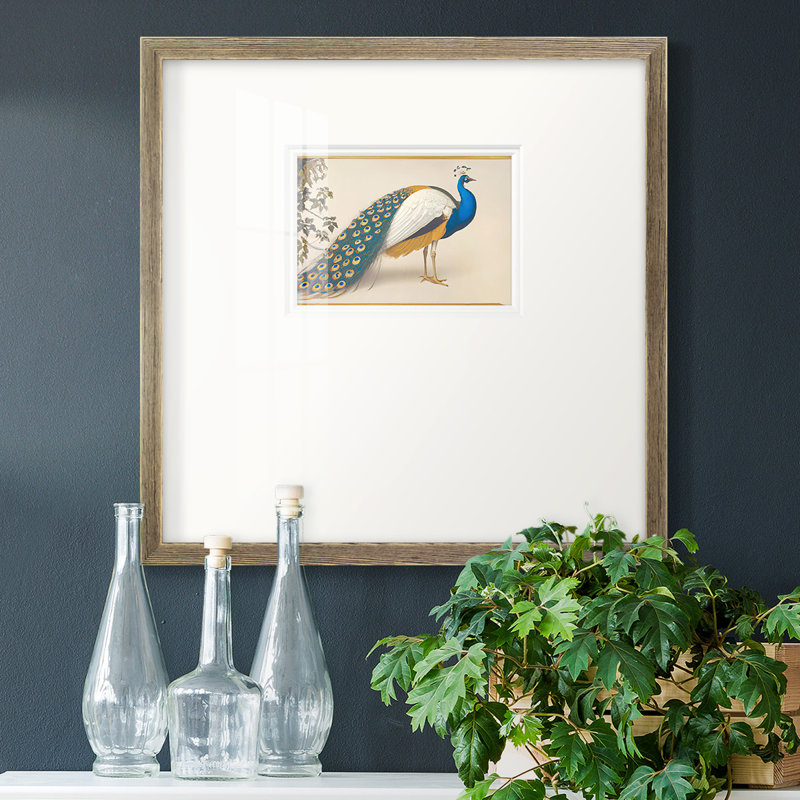 «Golden Peacock Iiompemium», reproduction encadrée, H 21 po x l 21 po, Encadrement brun