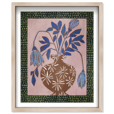 Verdant Stillness Shadowbox Abstract Print by Oliver Gal, Black Frame, 16 x 20