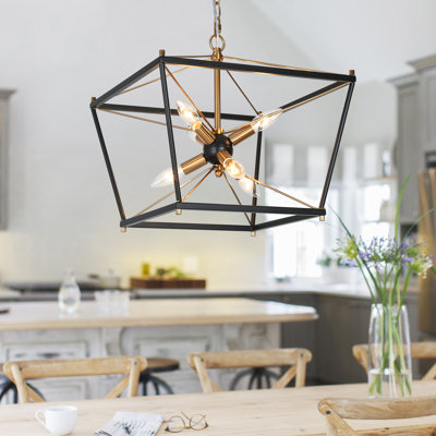 Luminaire suspendu géométrique à 6 lumières à intensité variable Chrisse