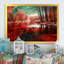 «Red Autumn Artistic Forest By The Lake», reproduction sur toile-689684855-689684860