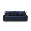 Canapé-lit modulaire en velours bleu Irina avec 3 coussins décoratifs Irina