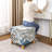 Square Botanical Print Upholstered Storage Ottoman-121118726
